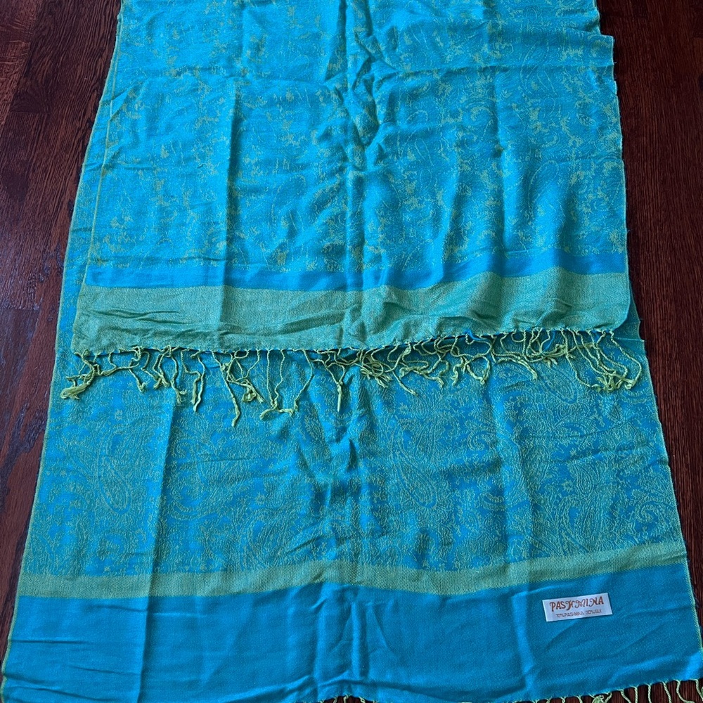 Blue and Green Pashmina